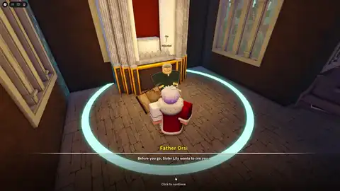CloverFall church start — Father Orsi sends you to Sister Lily